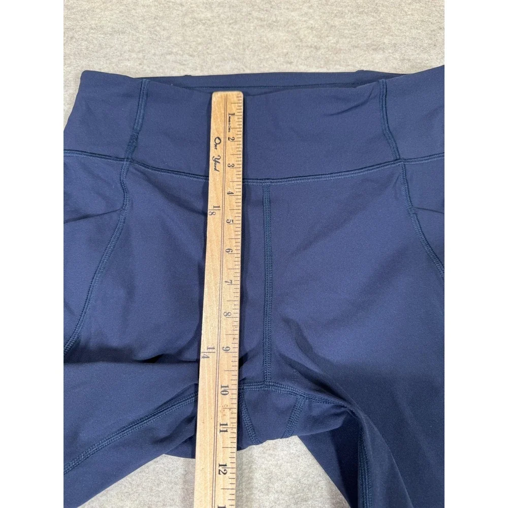 Lululemon‎ Leggings Womens 8 Blue High Rise Cropped Pockets Yoga Athletic Gym